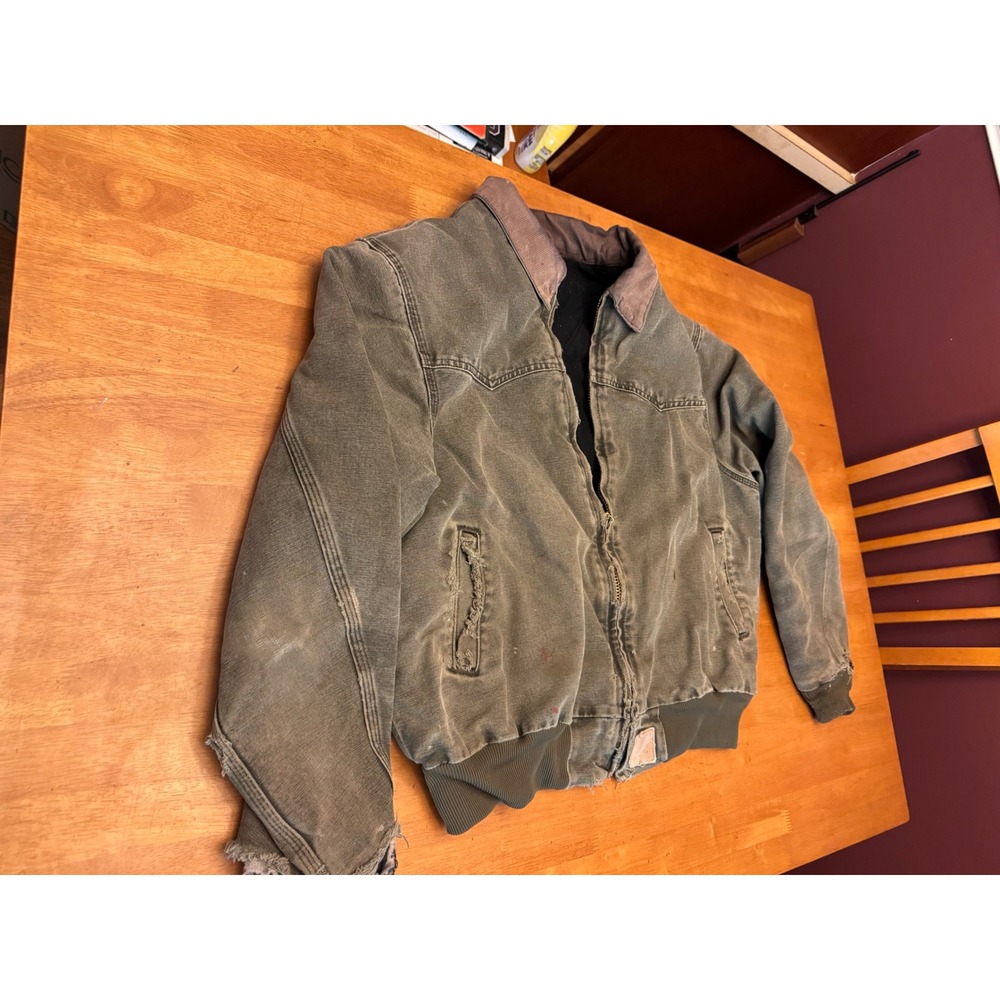 Vintage Carhartt Santa Fe Jacket Olive Green Sad distressed